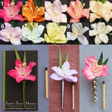 1 STARGAZER LILY: Tussie Mussie Flowers for "Poirot" Lapel Pin/Brooch Vases