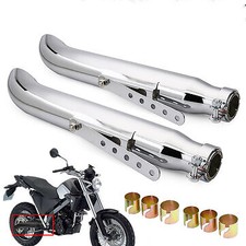 Set 2x Exhaust / Slash Cut Muffler Turn Out Bobber Trike Retro Custom Project