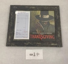 Thanksgiving Diner Check Display  Screen Used Movie Prop TV COA Rare Worn Horror