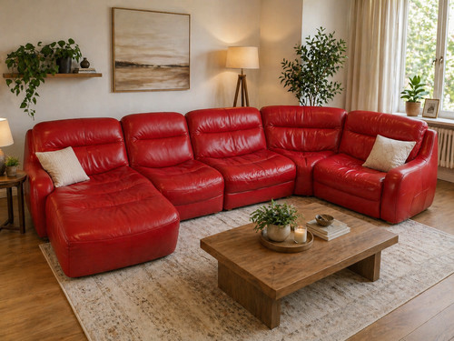 Dfs piece real red leather - red,