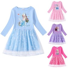 Kids Girls Princess Elsa Dress