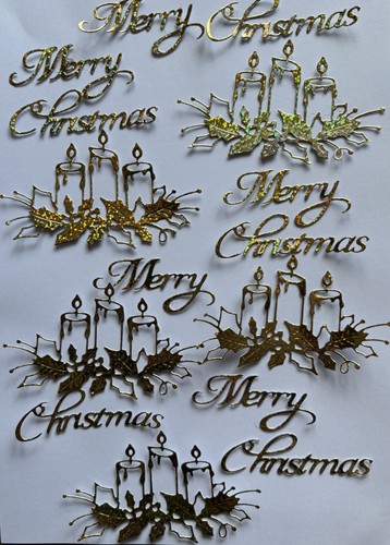Xmas die cut shapes for - for, card