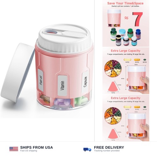 Daviky pill bottle - pill, organizer