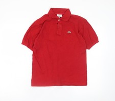 Lacoste Boys Red Cotton Polo