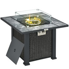 Gas Fire Pit Table Rattan