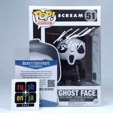 Funko Pop! Movies Horror Scream Ghost Face Signed & Quoted Neve Campbell COA #51