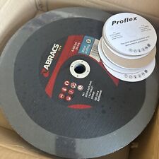 5 x Abracs 350mm x 2.8mm 25.4mm thin metal cutting slitting discs steel chop saw