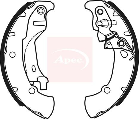 Apec shu736 brake shoe set - apec,