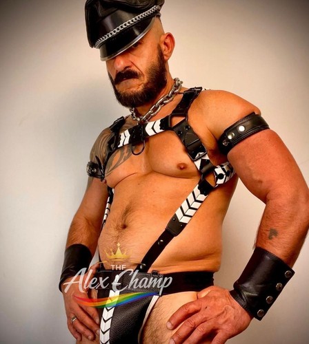 Men leather body harness - leather,