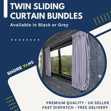 T4 Curtains TWIN SLIDING BUNDLES KIT VW Van Blackout