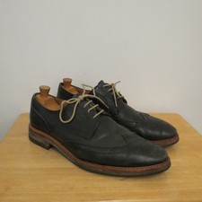 Loake for Charles Tyrwhitt Navy Blue Oxford Brogues 10 Shoes Leather England