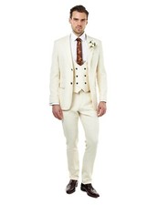 Mens Tailored Fit 3 Piece Suit