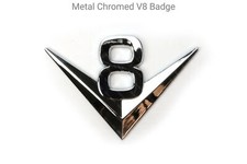 Metal Chromed V8 Badge for