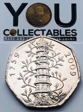 2009 50p Fifty Pence Coin Kew Gardens - 100% GENUINE - RARE + FREE Delivery