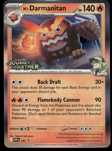 Pokemon cards darmanitan - n's,