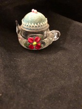 Vintage glass teapot pin