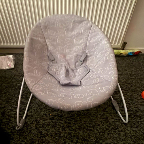 Grey white elephant print - elephant,