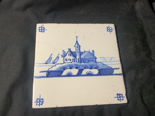 Delft antique tile 6 blue - delft, x