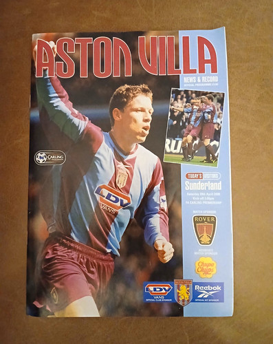 Football programme aston - aston, villa