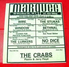 The Lurkers/Crabs/Wire/Bethnal