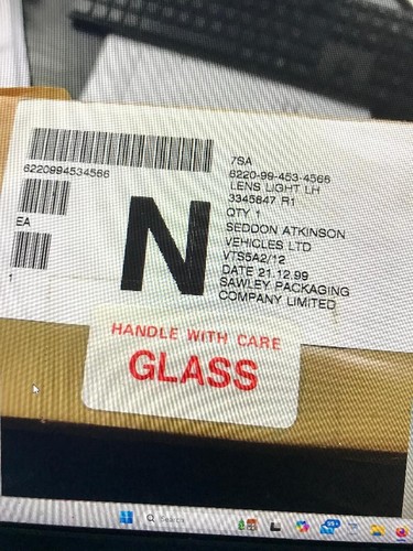 Pair headlamp glass for - pair,