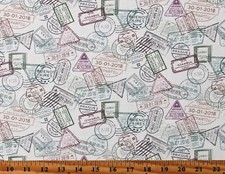 Cotton Passport Stamps Postage