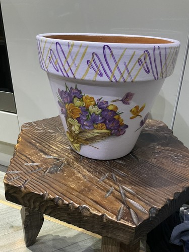 Plant pot terracotta hand - pot,