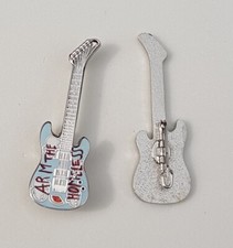 Guitar Enamel Pin Badges Zeppelin Sabbath AC/DC Foo Fighters Kiss The Who AC/DC