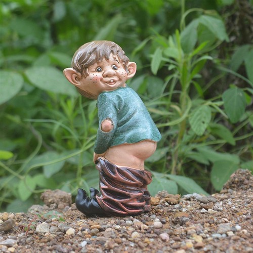 Funny garden elves statue - funny,