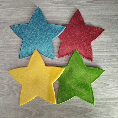 Handmade resin sparkly star