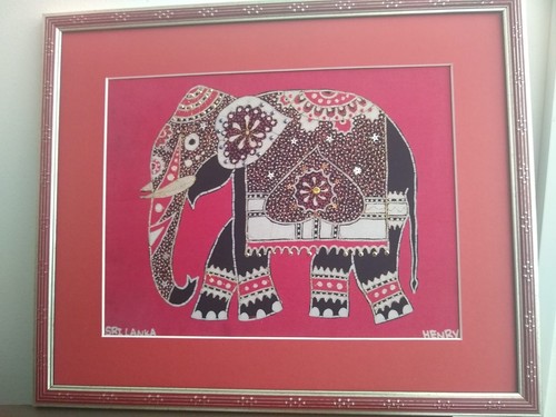 Batik framed sri lanka - batik,