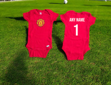 Manchester United Baby Bodysuit/ Onesie .Personalized