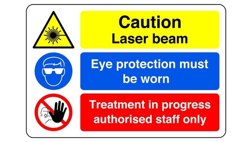 Caution laser beam sign - ,