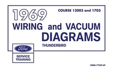 1969 Ford Thunderbird Wiring and Vacuum Diagrams Manual - 11x17 inch COMB Bound