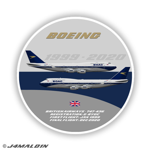 Premium boeing 747 400 - 747-400, sticker