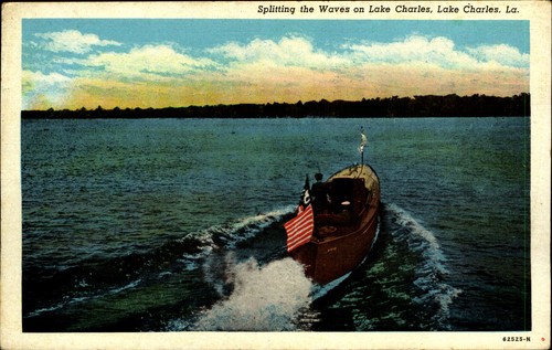 Wooden speed boat lake - speed,