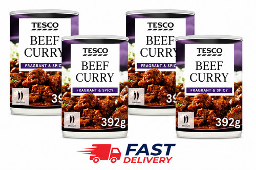 Tesco beef curry each 392g - 4x,