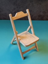 Vintage Wooden Dolls Folding Chair 15cm High x 7cm Wide x 10cm Deep