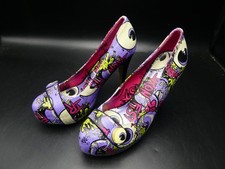 Iron Fist Heels Women’s Ladies Shoes Purple Fish Eye UK 6 Halloween Punk