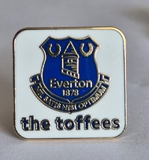 Everton Pin Badge - The Toffees - White & Blue