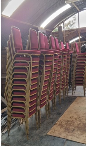 Red and gold banqueting chairs - banqueting,