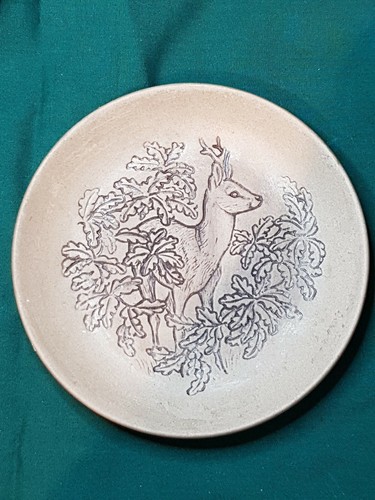 Poole plate stoneware deer - plate,