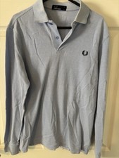Fred Perry Boys Long Sleeved Top Age 13-14 Years New Without Tags Blue