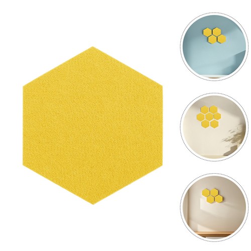 Acoustic yellow felt hexagon - acoustic,