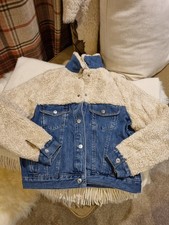 Topshop Denim And Shearling