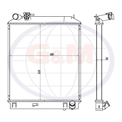 Radiator for isuzu n35 11580 - ,