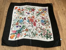 Gucci Womans 100% Silk Scraf