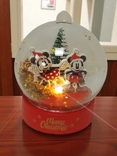 Light Up Festive Snow Globe Ornament with Glitter & Christmas Scene Decor