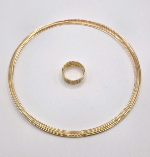 Gold memory wire ring - gold, &