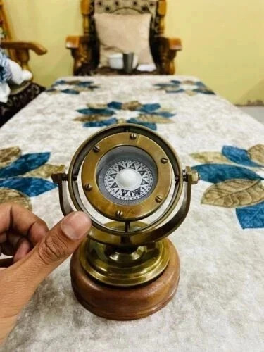 Antique brass nautical - , gimbal
